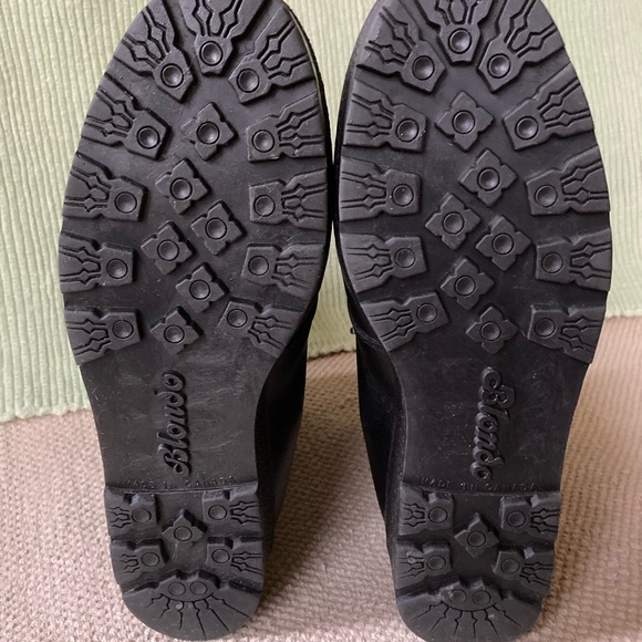 Blondo Men's Black Leather Wool-Lined Insulated Zip Mid Winter Boots Sz M8 - Picture 9 of 11